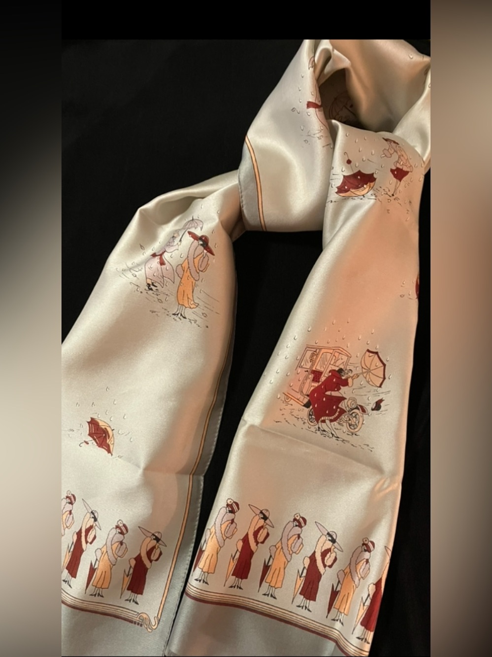 Vintage Gorgeous Women in the Rain Scarf, New